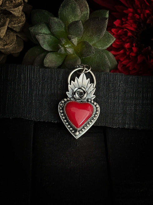 Colgante Corazón Llamas Rosarita
